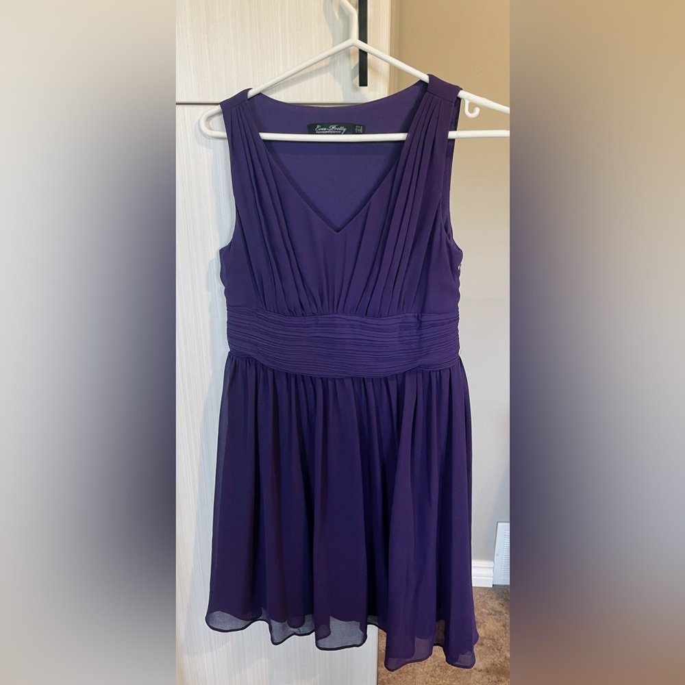 ✨2 for 10$✨ Ever-Pretty Purple Chiffon Knee-Length Bridesmaid Dress - Size 6